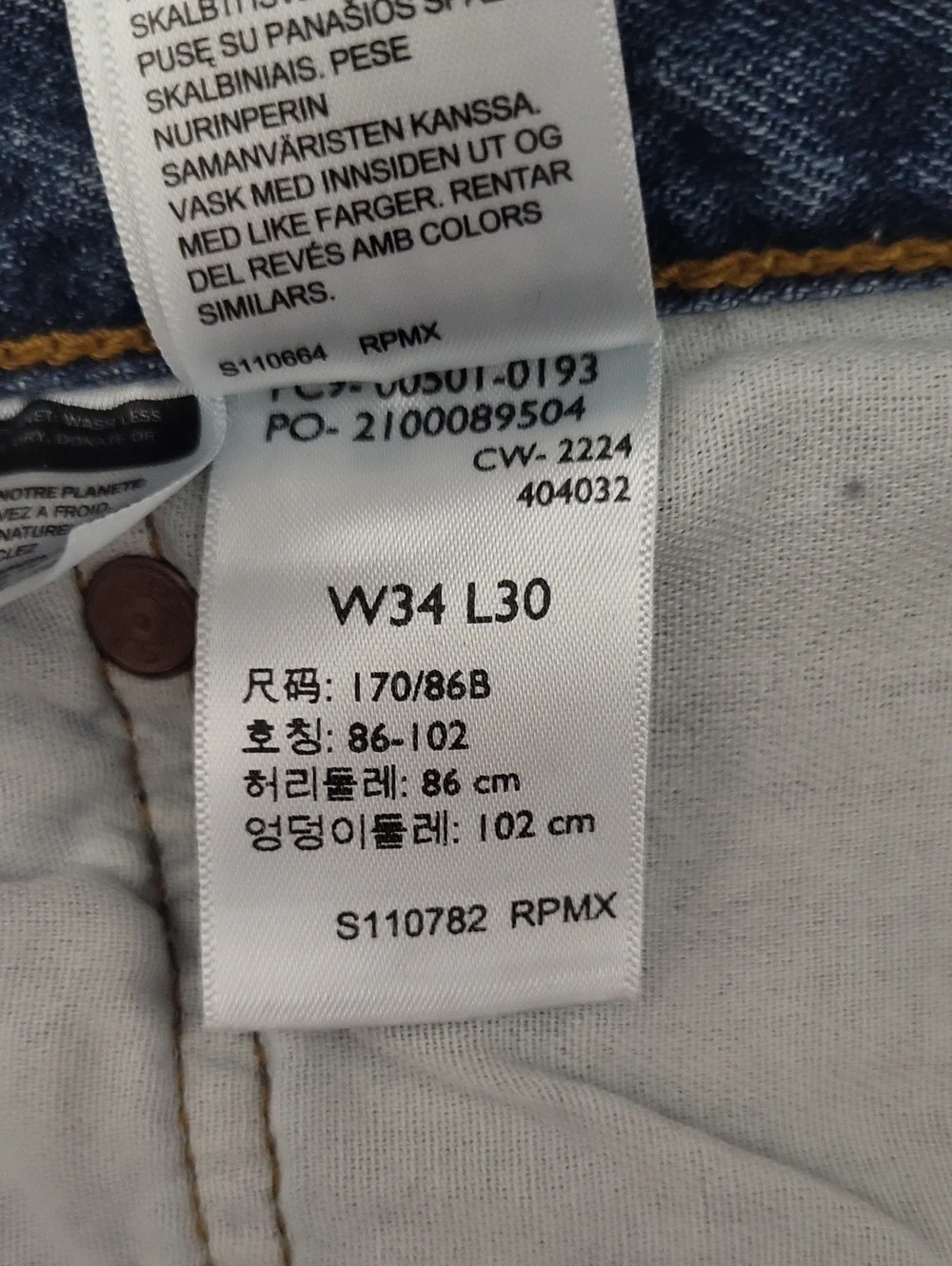 Levi's 501 Original Fit Jeans Mens 34x30 Button Fly Straight Leg Medium Wash